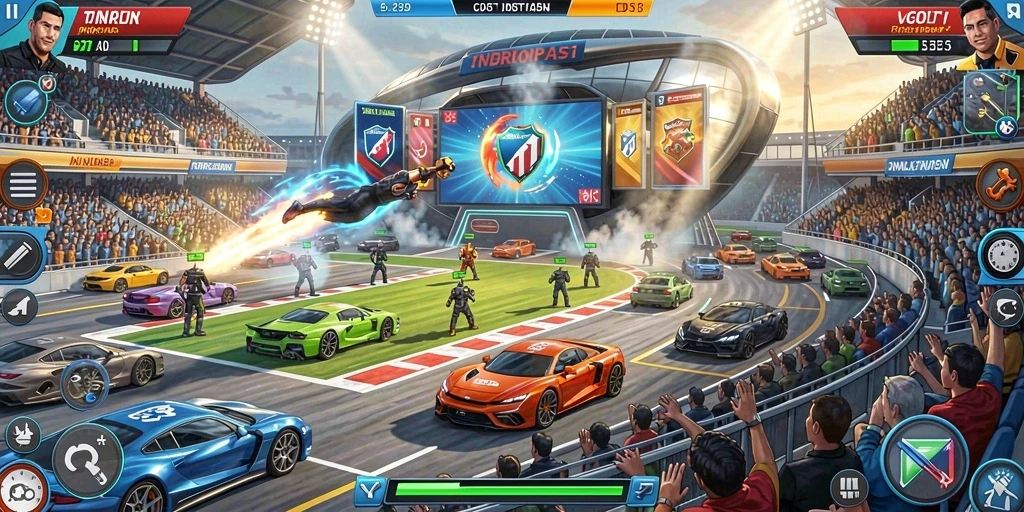 Tampilan awal aplikasi DANAGAME yang menarik.
