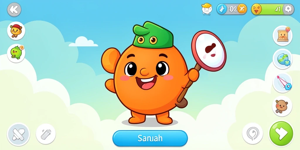 Tangkapan layar menunjukkan permainan yang mendebarkan pada level 5.